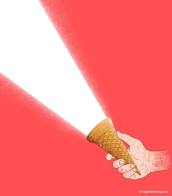 Seorang ilustrator asal Malaysia sangat menyukai pancaran cahaya lampu dari berbagai objek di sekitarnya. Berdasarkan ide itu ia membuat karya super realisme.