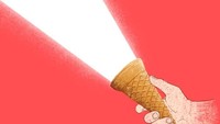 Sebuah es krim yang terbuat dari cahaya. Istimewa/Boredpanda.