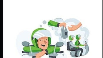 Ilustrasi yang ditampilkan setelah driver sukses melakukan pekerjaan sama seperti tampilan di Go-Jek. Foto: Techbike