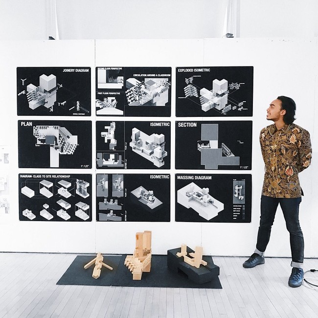 Satu lagi gaya kekinian Rafi dalam balutan bernuansa batik. (Foto: Instagram/@rafihaikal123)