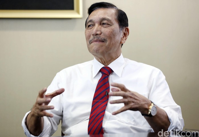 Menko Kemaritiman, Luhut Binsar Pandjaitan saat wawancara untuk detikcom di acara Blak-blakan, Kamis (19/7).