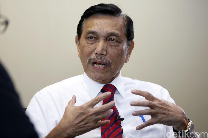 Menko Kemaritiman, Luhut Binsar Pandjaitan saat wawancara untuk detikcom di acara Blak-blakan, Kamis (19/7).