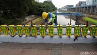 Proses pemasangan gigi balang.