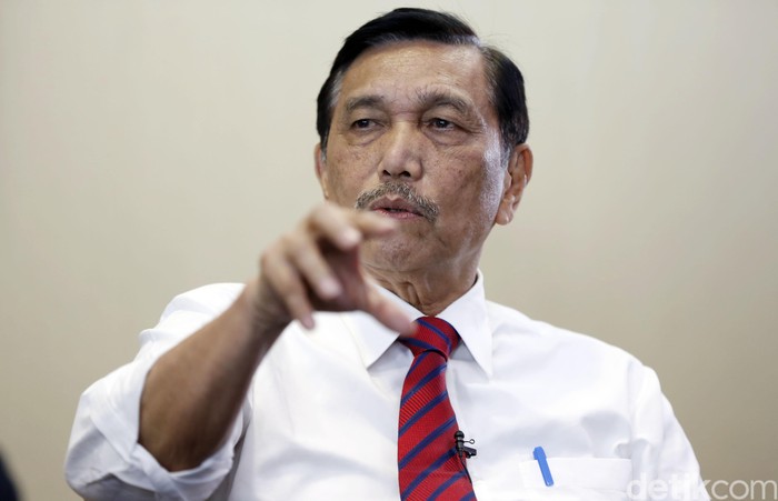 Menko Kemaritiman, Luhut Binsar Pandjaitan saat wawancara untuk detikcom di acara Blak-blakan, Kamis (19/7).