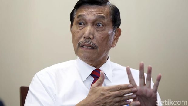 Menko Kemaritiman, Luhut Binsar Pandjaitan saat wawancara untuk detikcom di acara Blak-blakan, Kamis (19/7).