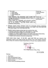 Persyaratan mahasiswa yang sudah diterima di UGM lewat jalur Penelusuran Bibit Unggul (PBU) dan Ujian Tulis (Utul) 2018