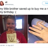 Perlakukan romantis tak selalu dari pasangan. Saudara pria yang menunjukkan kasih sayang seperti ini pasti bikin kamu meleleh. Foto: Twitter