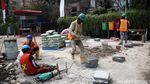 Sambut Asian Games, Pengerjaan Trotoar MH Thamrin Dikebut