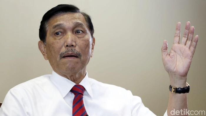 Menko Kemaritiman, Luhut Binsar Pandjaitan saat wawancara untuk detikcom di acara Blak-blakan, Kamis (19/7).