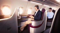 Qatar Airways masuk dalam peringkat 5. Faktor penentu dari kategori ini adalah audit keuangan sampai insiden kecelakaan serius. (Qatar Airways)