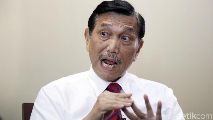 Menko Kemaritiman, Luhut Binsar Pandjaitan saat wawancara untuk detikcom di acara Blak-blakan, Kamis (19/7).