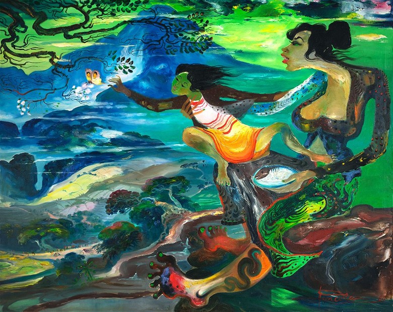 Ekspresi dan Komposisi Warna di Lukisan Hendra Gunawan Langka Foto: Ciputra Artpreneur (Lukisan Menangkap Kupu-kupu karya Hendra Gunawan) Ekspresi dan Komposisi Warna di Lukisan Hendra Gunawan Langka Foto: Ciputra Artpreneur (Lukisan Menangkap Kupu-kupu karya Hendra Gunawan)