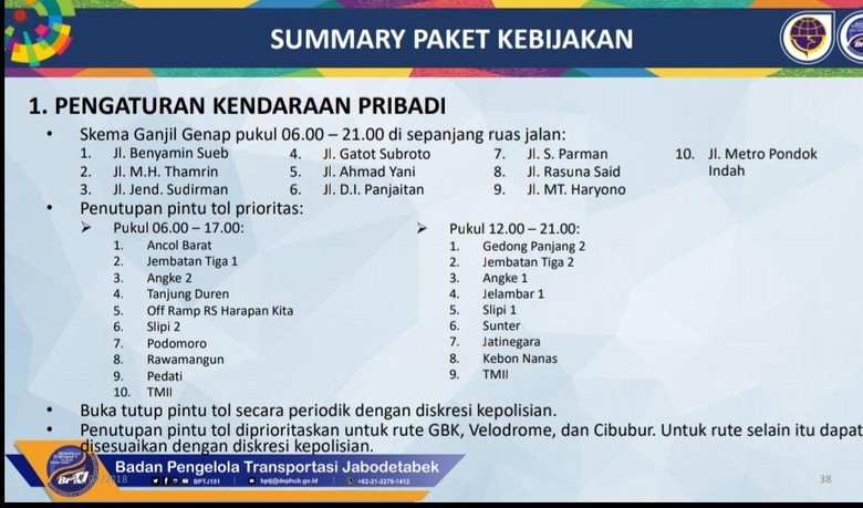 Polisi: Penutupan Pintu Tol Selama Asian Games Masih Dikaji Polisi: Penutupan Pintu Tol Selama Asian Games Masih Dikaji