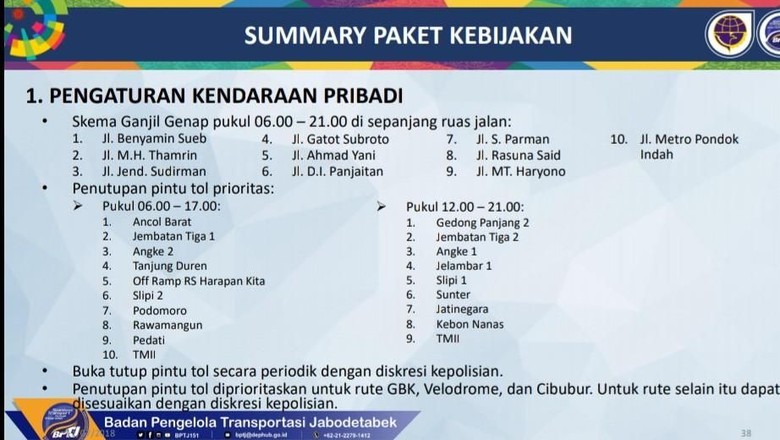 19 Pintu Tol akan Ditutup Selama Asian Games 19 Pintu Tol akan Ditutup Selama Asian Games