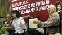 Hadir menjadi pembicara Ketua Umum Bakeswa Indonesia Sugiharto Parikesit, Harvard Mesical School Byron J Good, Dewan Pembina Bakeswa Indonesia Sarwono Kusumaatmadja, Dewan Pakar Bakeswa Indonesia Novarianti Yusuf, Sidney University Hans Pols dan Wakil Rektor Bidang Akademik Universitas Paramadina Fatchiah Kertamuda. Foto: dok. Bakeswa