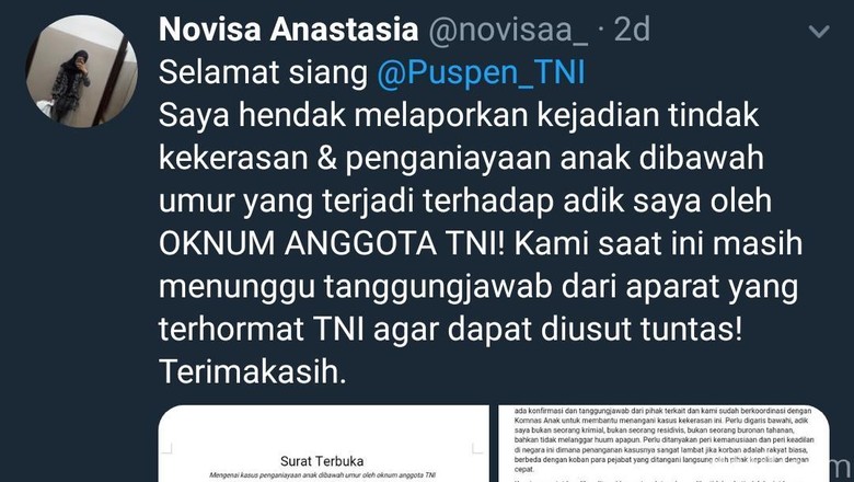 Viral Surat Terbuka Penganiayaan Diduga oleh Oknum TNI di Semarang Viral Surat Terbuka Penganiayaan Diduga oleh Oknum TNI di Semarang