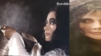 Dalam memerankan Suzzanna, Luna Maya diharuskan mengenakan riasan tambahan yakni prostetik. Ia juga menambahkan ketebalan pada alis dan tahi lalat. Foto: Dok. Instagram