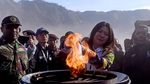 Kirab Obor Asian Games 2018 Tiba Di Bromo