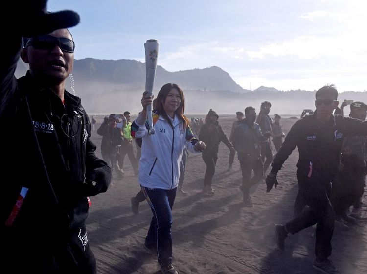 Kirab Obor Asian Games 2018 Tiba Di Bromo