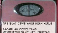 Nih buat cewek-cewek, boleh dicoba tips menurunkan berat badan dengan cara sakit hati. (Foto: Internet)