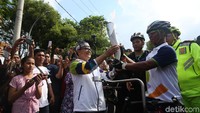 Kirab obor di Banyuwangi berakhir di Pendopo Sabha Swagata Blambangan.