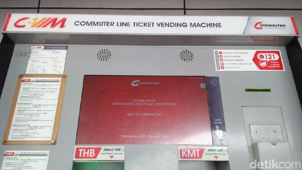Pemberitahuan vending machine tak dapat dipakai