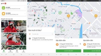 Meski berwarna merah,ternyata untuk tampilan aplikasi sama persis dengan Go-Jek yakni berwarna hijau. (Foto: Dok. genk.vn)