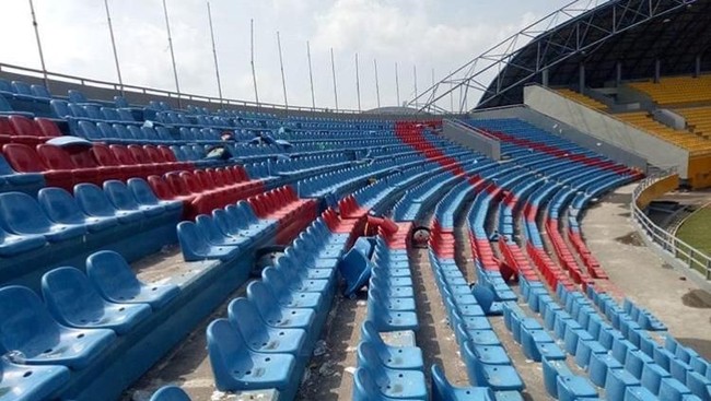 Saat Stadion Jakabaring Porak Poranda Jelang Asian Games