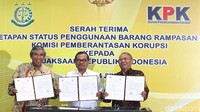 Aset yang disita berupa properti dan kendaraan dari perkara korupsi Fuad Amin, Djoko Susilo, dan Akil Mochtar.