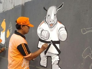 PPSU Lukis Mural Asian Games, Camat: Sesuai Seruan Gubernur
