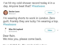 Meme Kocak Warga Inggris Tak Tahan Cuaca Panas