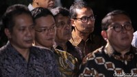 Wakil Ketua Dewan Pembina Partai Gerindra Sandiaga Uno juga hadir dalam jumpa pers.