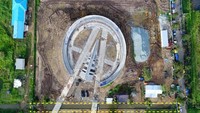 Lokasi monumen berada di depan Kantor Bupati Merauke dan dekat Bandara Mopah sehingga akan menjadi landmark baru Kabupaten Merauke yang dapat dilihat saat pesawat mendarat. Istimewa/Kementerian PUPR.