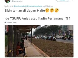 Heboh Halte di Sudirman Terhalang Rumput