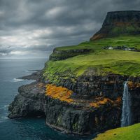 Air terjun di Faroe Island (faz3/Instagram)