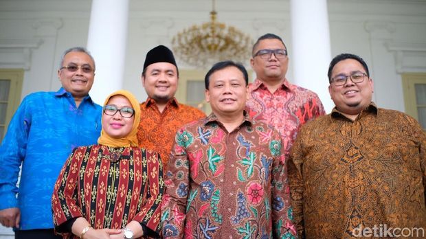Pimpinan Bawaslu menemui Presiden Jokowi di Istana Bogor