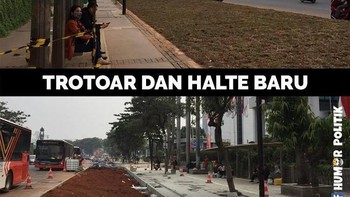 Meme soal penataan jalan ini pun muncul di Facebook. Foto: Facebook/Humor Politik