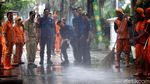 Trotoar di Jalan Merdeka Selatan Makin Kinclong