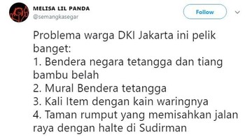 Keberadaan area rumput itu pun disebut menjadi problema tersendiri bagi warga DKI Jakarta Foto: Twitter/semangkasegar