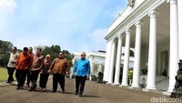 Para pimpinan Bawaslu saat sambangi Istana Bogor, Jawa Barat, Selasa (24/7/2018).