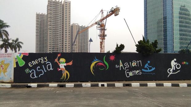 Mural Asian Games di PIM, Jalan Iskandar Muda, Pondok Pinang, Jaksel
