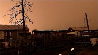 Penampakan Langit Siberia Gelap Misterius dan Bikin Warga Takut