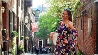 Daniela Aedo adalah pameran Dulce Maria di film Carita de Angel. Dia kini gemar traveling ke sejumlah negara (danaedo/Instagram)