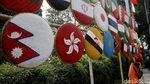 Kerennya Hiasan Bendera Peserta Asian Games dari Tampah