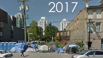 Keadaan lingkungan perumahan kelas atas di Vancouver pada tahun 2015 dan 2017 dalam jepretan kamera Google Street View. (Foto: Businessinsider)