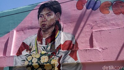 Sambut Asian Games 2018, Mural Jokowi dan Atlet Nasional Muncul di Solo