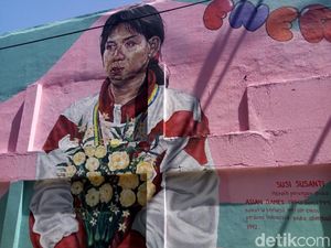 Sambut Asian Games 2018, Mural Jokowi dan Atlet Nasional Muncul di Solo