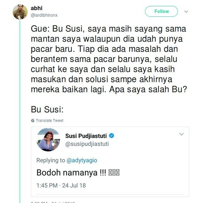 Kalau yang ini sih beneran berasal dari curahan hatinya ya? Cuitnya panjang dan lengkap. Foto: Twitter