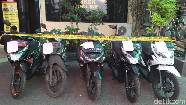 5 sepeda motor juga jadi barang bukti kasus curanmor ini