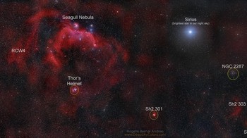 Sirius, bintang paling terang di langit Bumi, tak mau ketinggalan untuk meramaikan. Foto: NASA